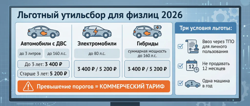 Льготный утильсбор для физлиц